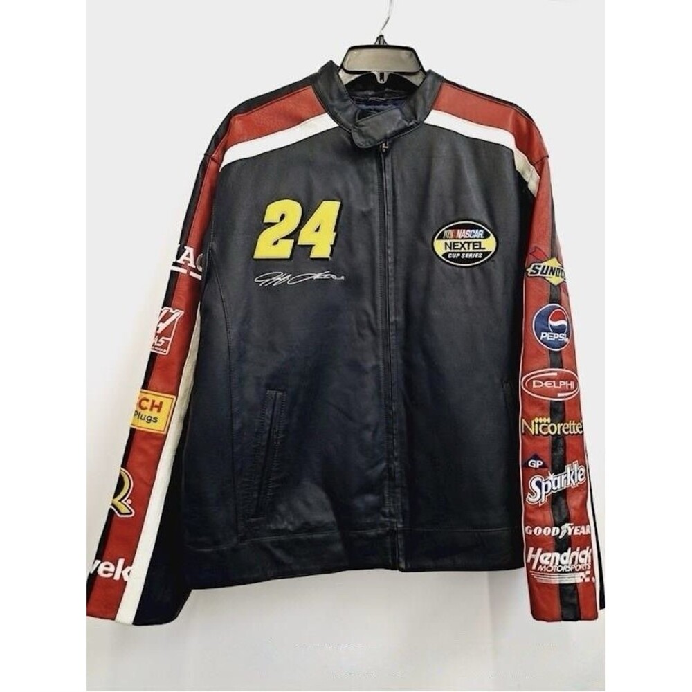 Vintage NASCAR Jeff Gordon Medium All Leather Chase Authentics #24 Jacket